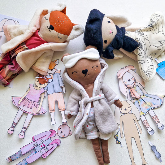 Get ready to travel back in time with our Forest Dolls paper dolls! Download them for free and relive the nostalgia of cutting and dressing up dolls with your children. Let your creativity run wild and share your childhood memories with your little ones.