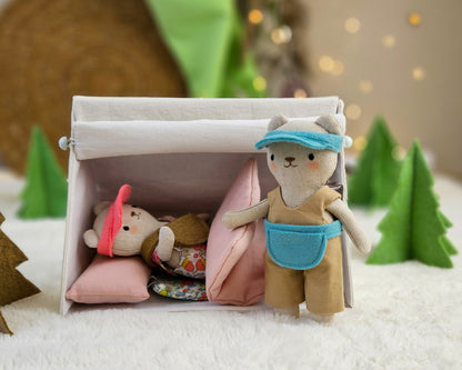 Mini doll Camping set - PDF sewing pattern and tutorial