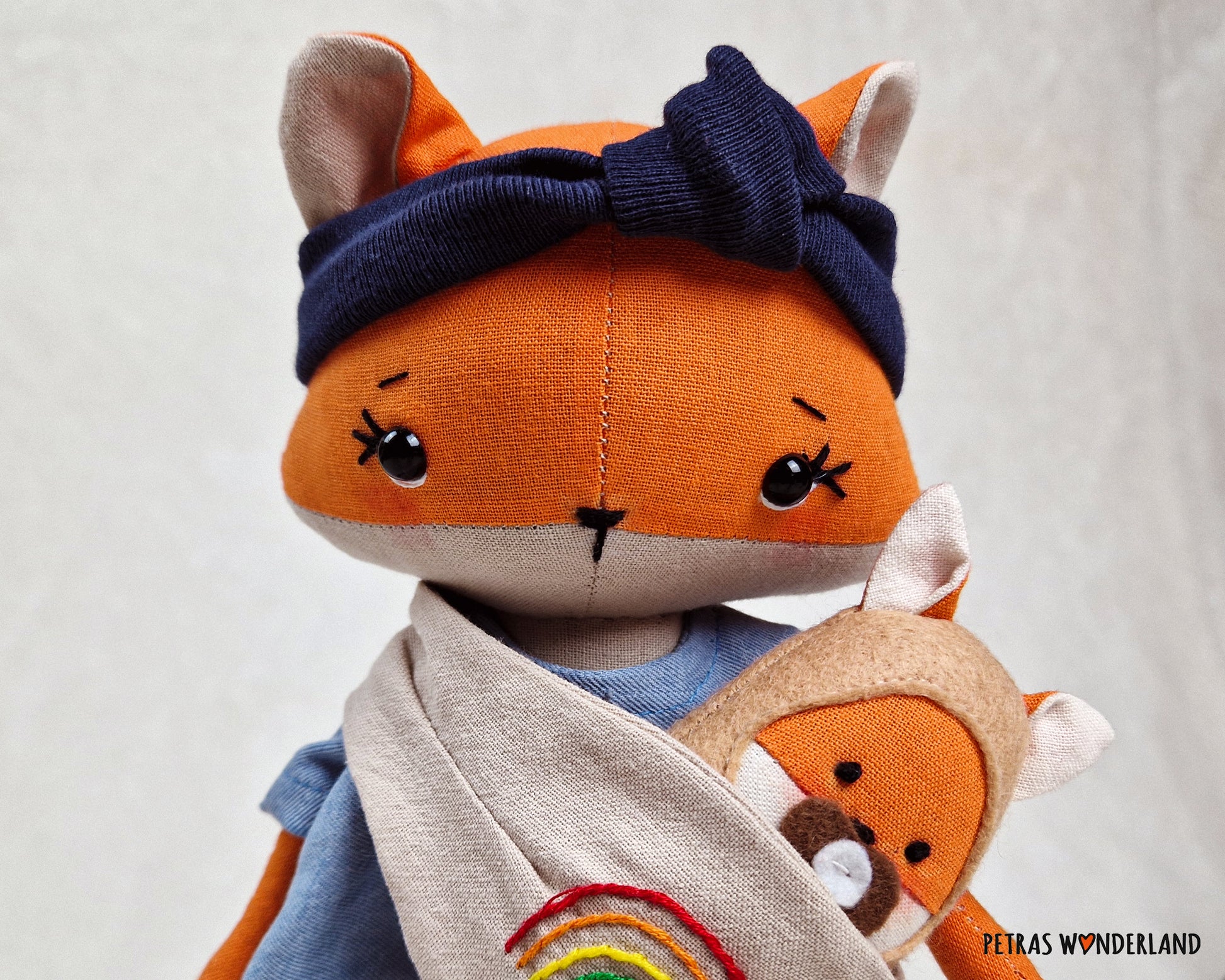 Fox Mom and Baby - sewing pattern and tutorial