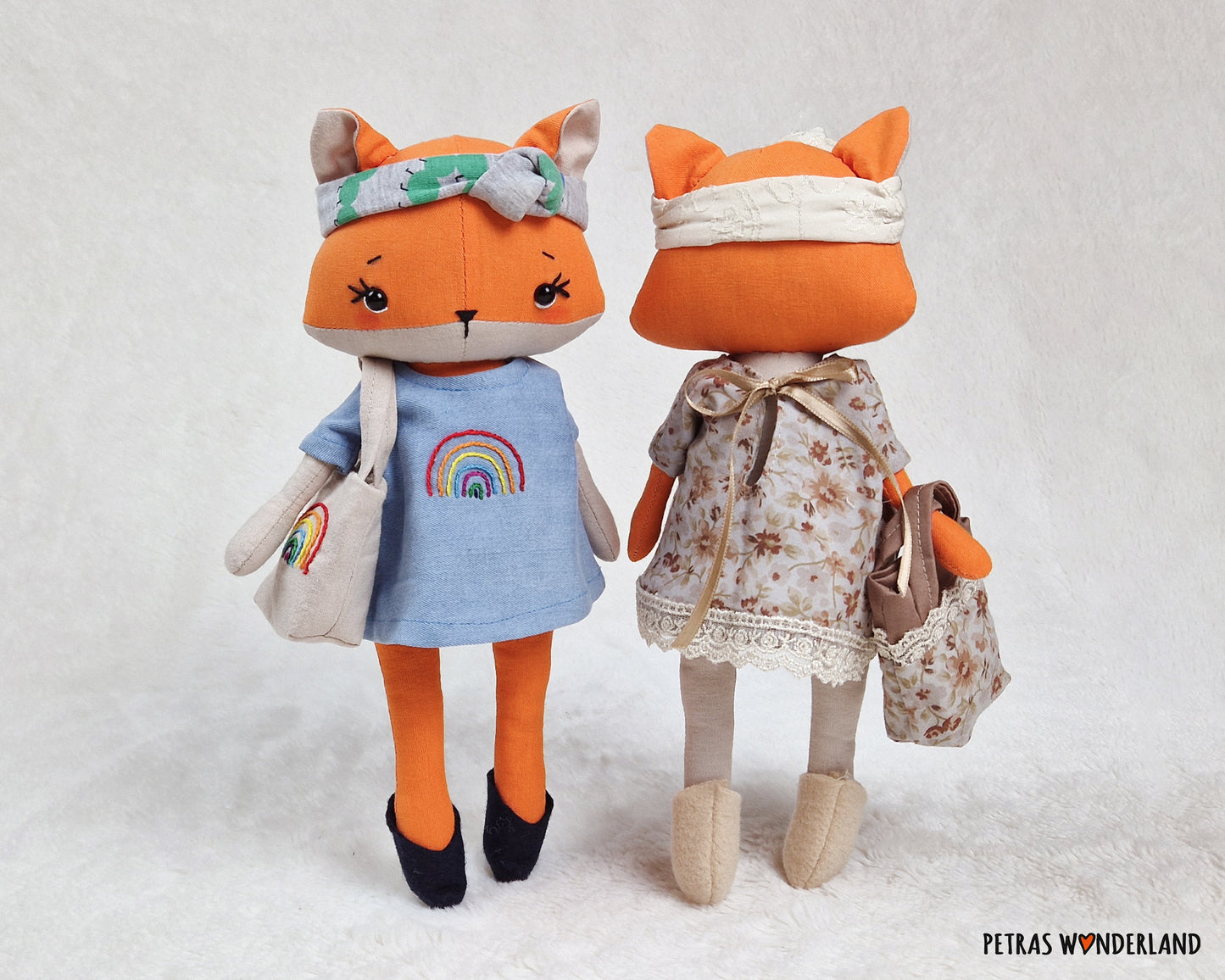 Fox Mom and Baby - sewing pattern and tutorial