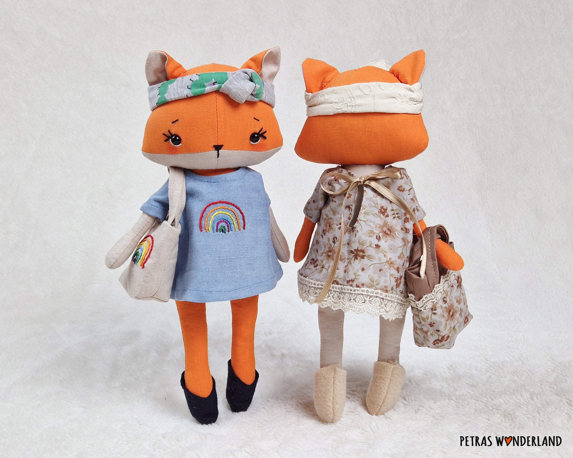 Fox Mom and Baby - sewing pattern and tutorial
