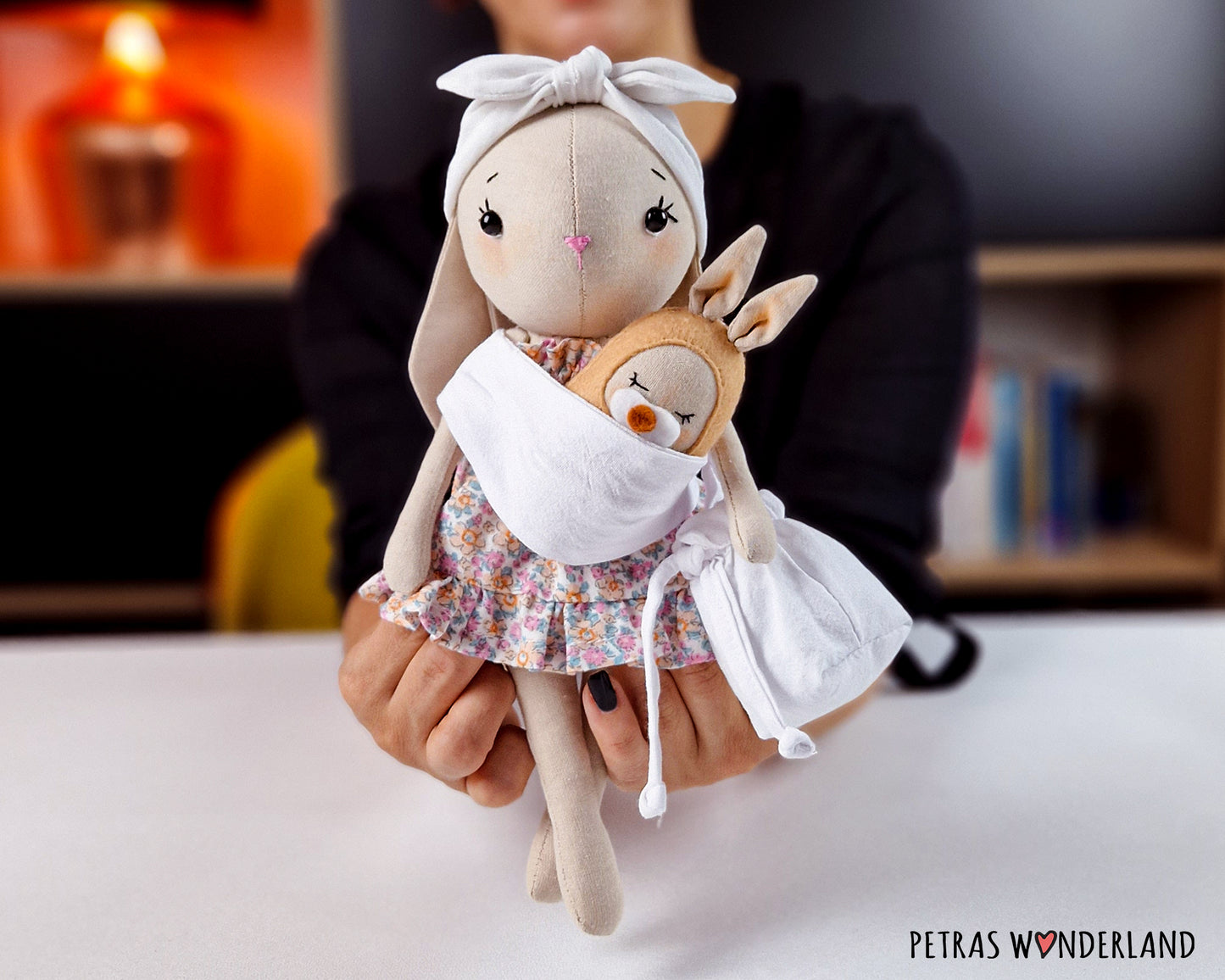 Bunny Mom and Baby - sewing pattern and tutorial