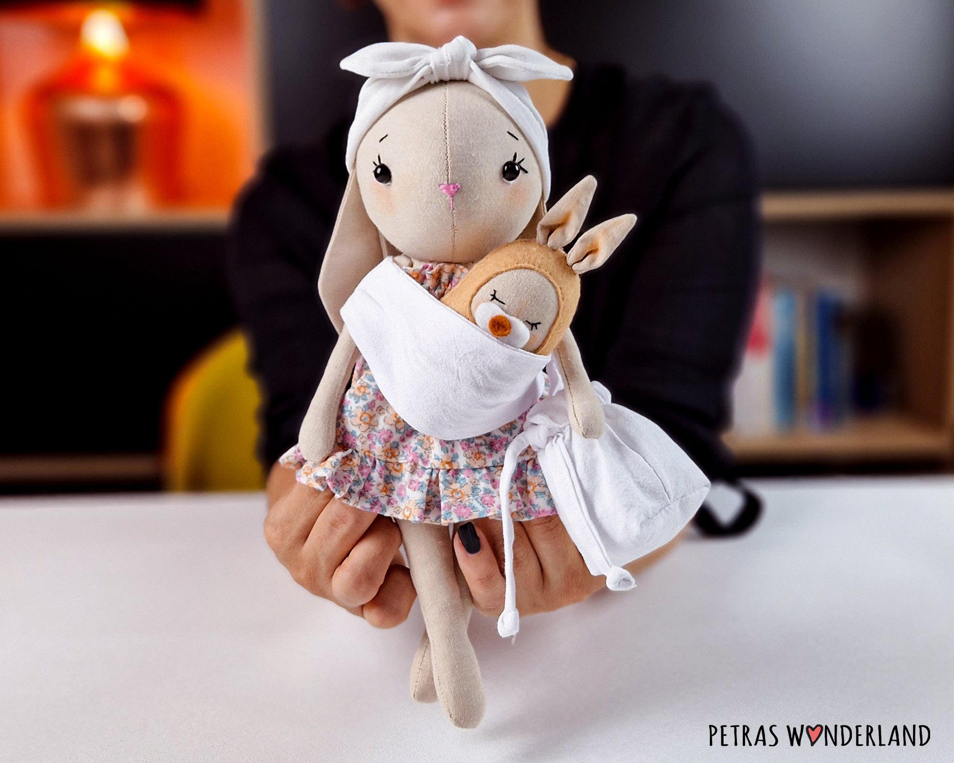 Bunny Mom and Baby - sewing pattern and tutorial