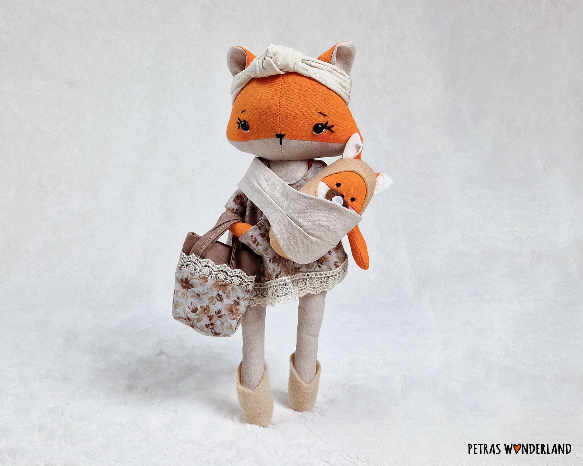 Fox Mom and Baby - sewing pattern and tutorial