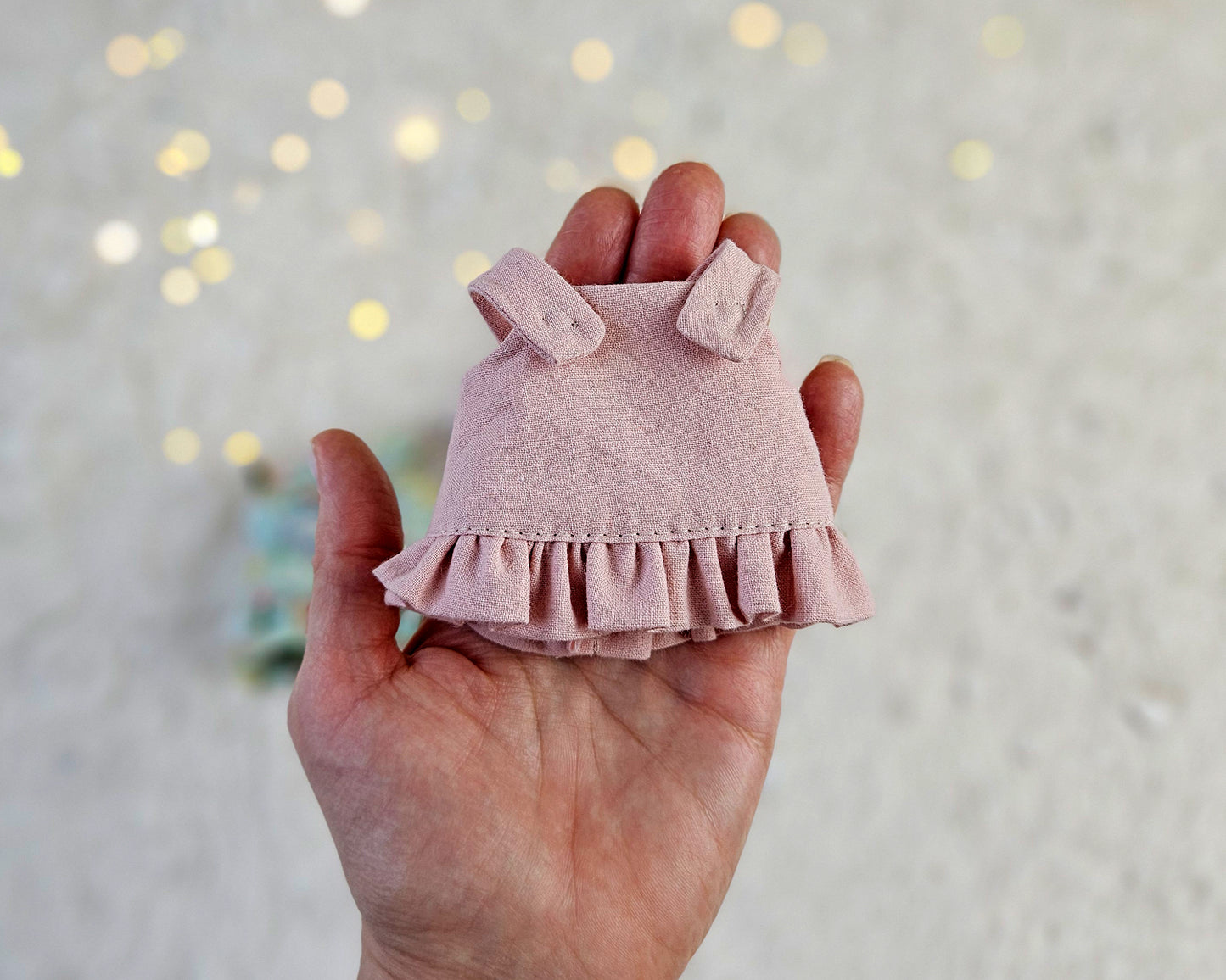 Mini Flower Carnation Doll in a Leaf sleeping bag- PDF sewing pattern and tutorial
