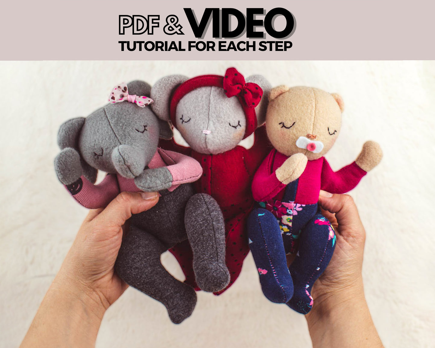 Newborn Baby Animals 8 Inch