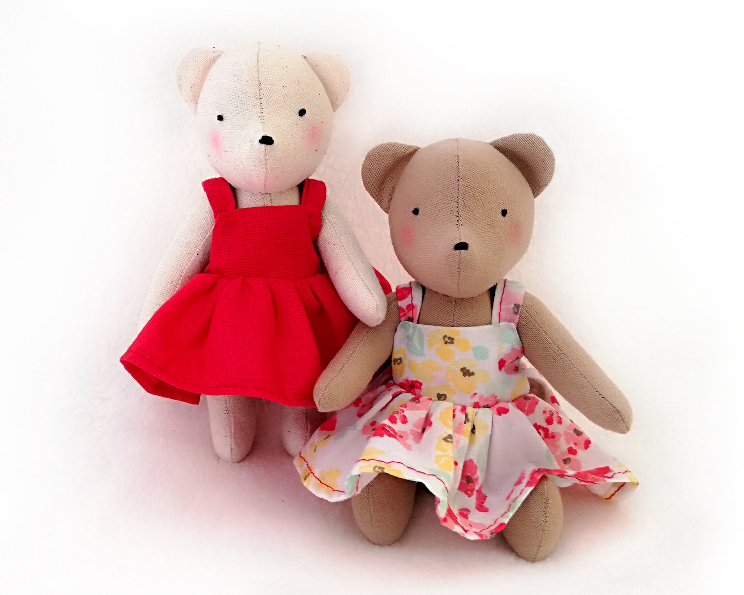Set of 2 PDF Mini Bear and House Tote Bag - PDF doll sewing pattern and tutorial 02