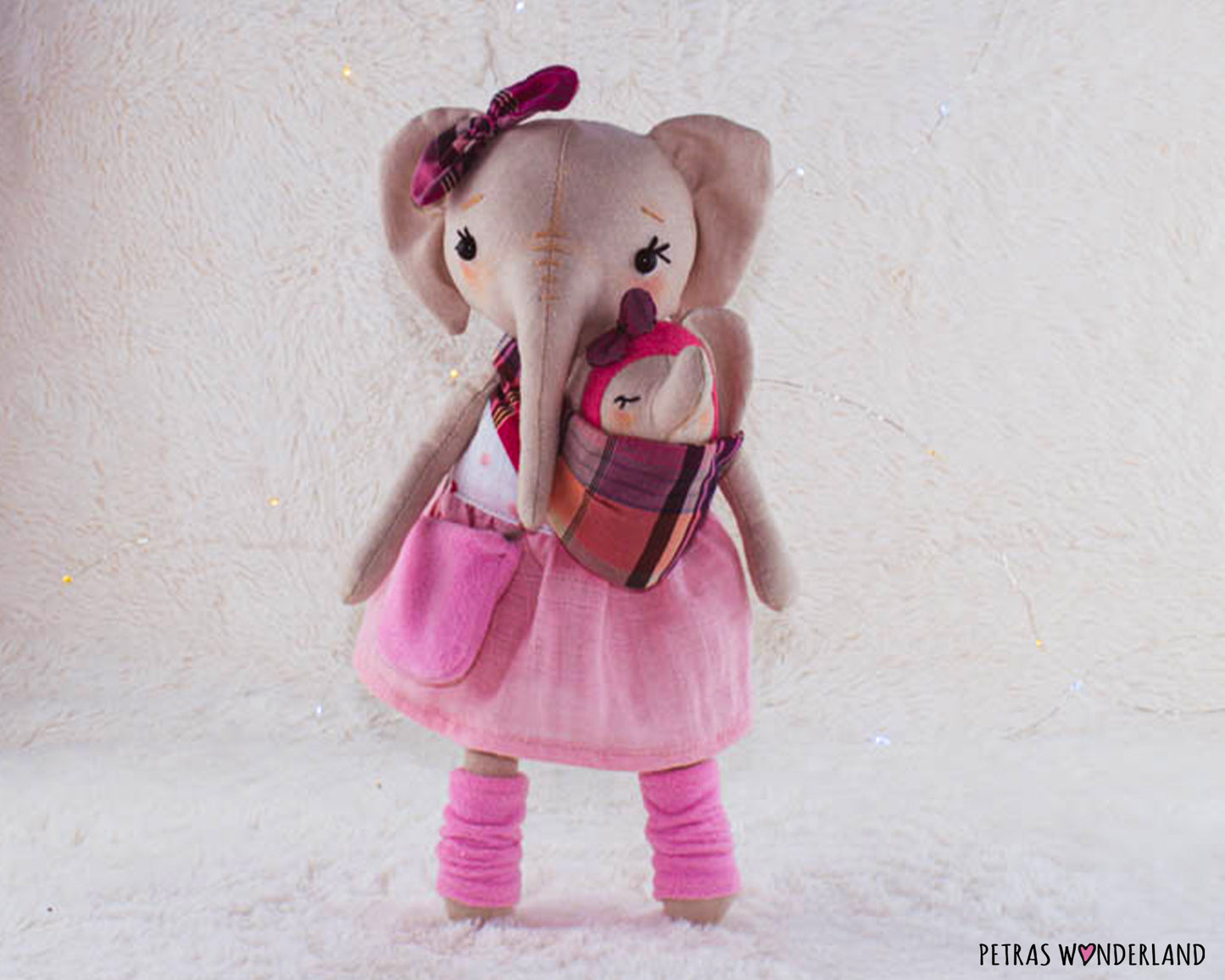 Elephant Mom and Baby - PDF sewing pattern and tutorial