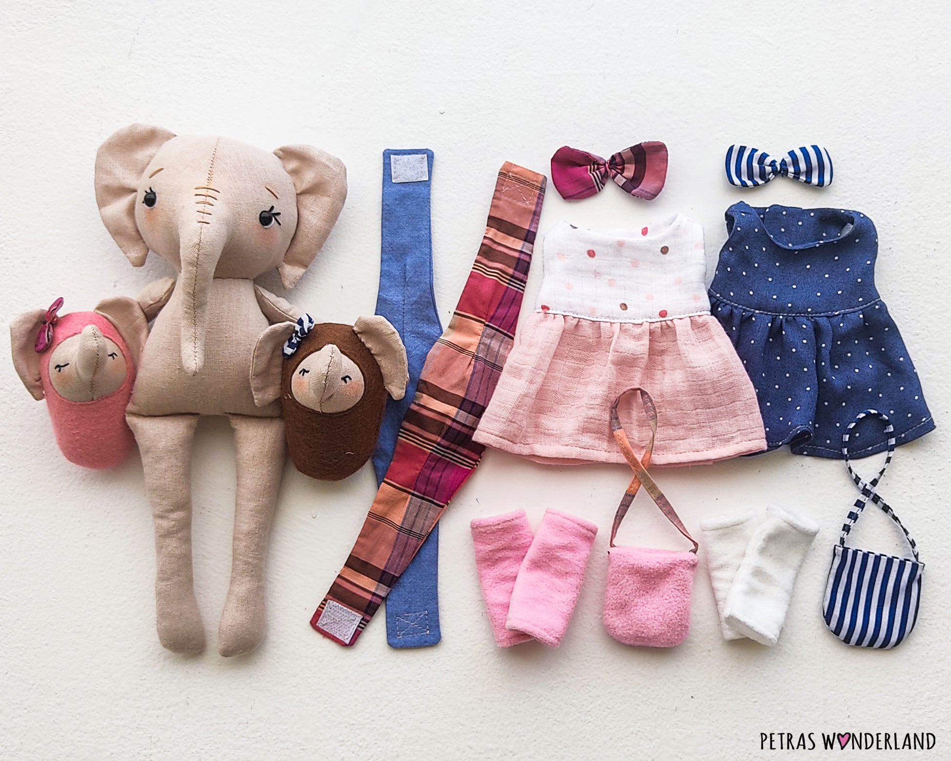 Elephant Mom and Baby - PDF sewing pattern and tutorial