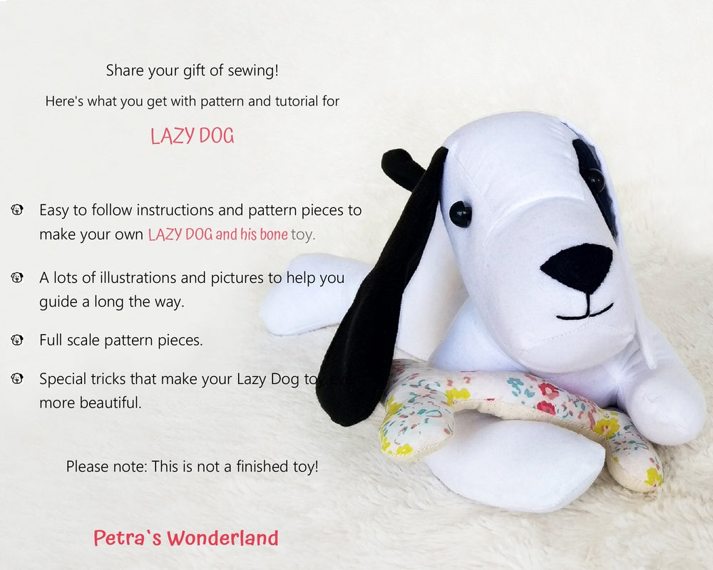 Lazy Dog - PDF doll sewing pattern and tutorial 08