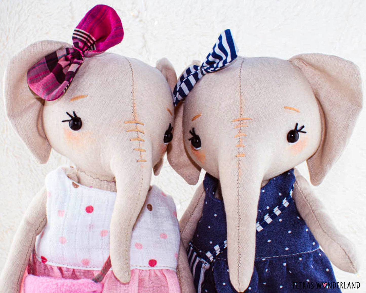 Elephant Mom and Baby - PDF sewing pattern and tutorial