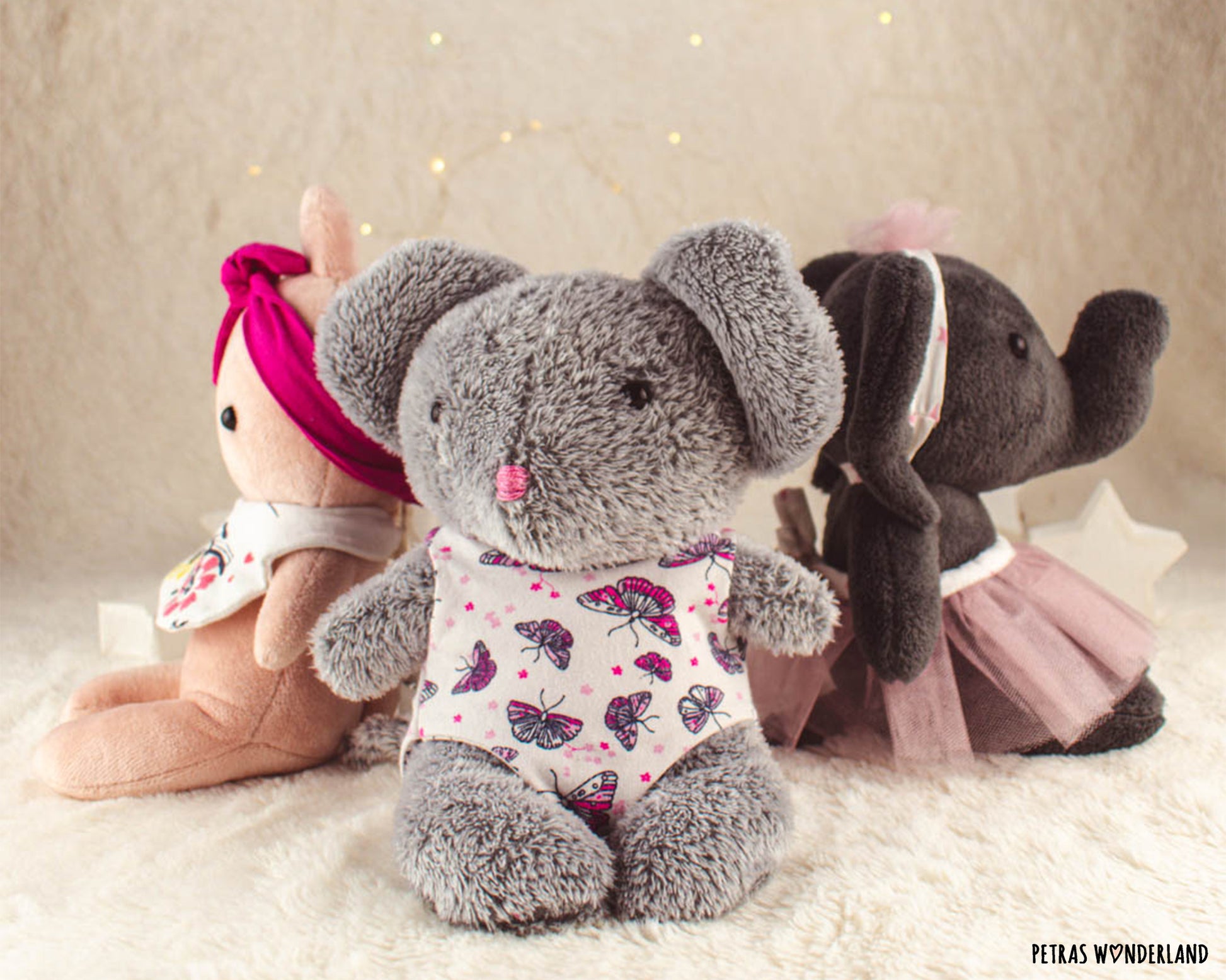 SPECIAL OFFER: Baby animals Bunny, Mouse and Elephant with Accessories - sewing patterns and tutorials o6