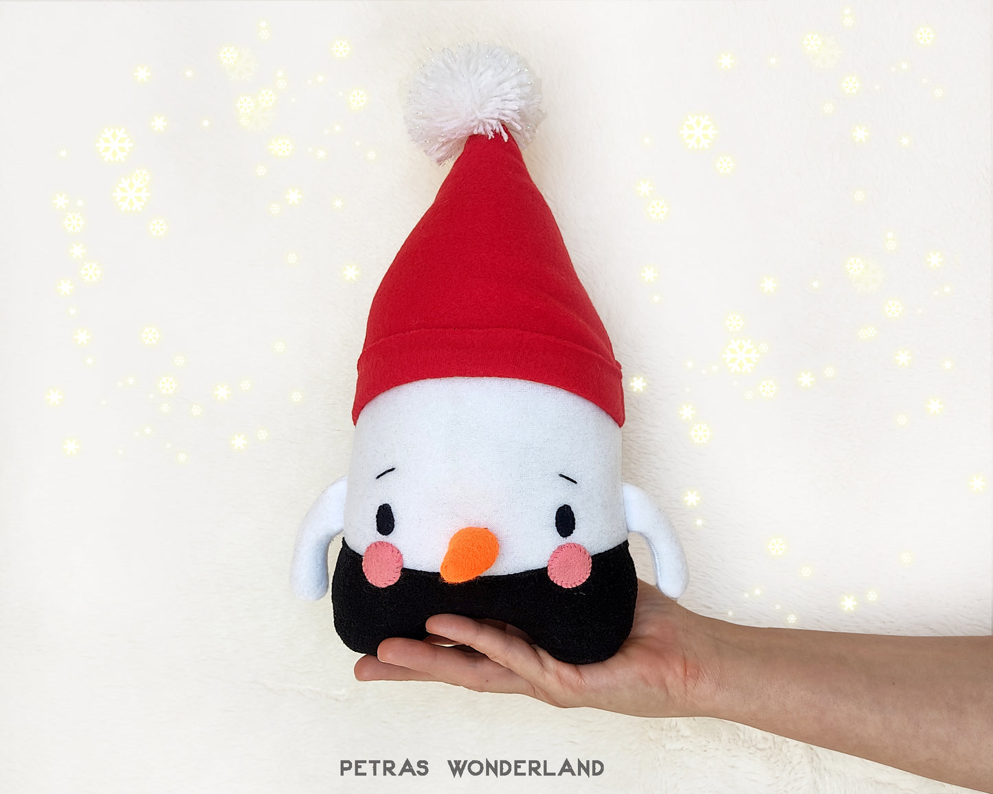 Christmas set of 2 patterns: Candy Stick Pillow and Snowman Toy - PDF toy sewing patterns and tutorials 03