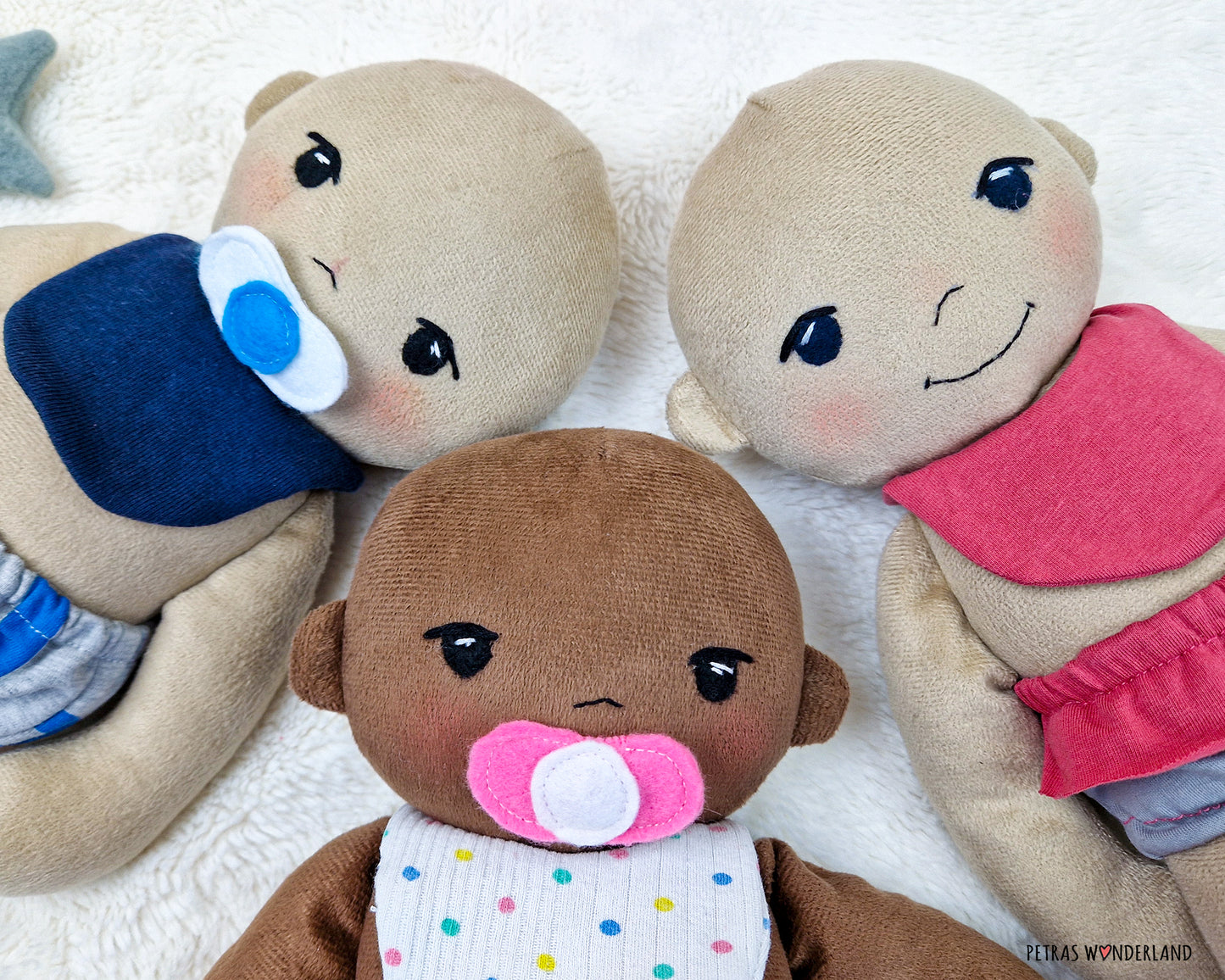 Baby Doll 15 inch - sewing step by step pattern and tutorial for doll and accessories