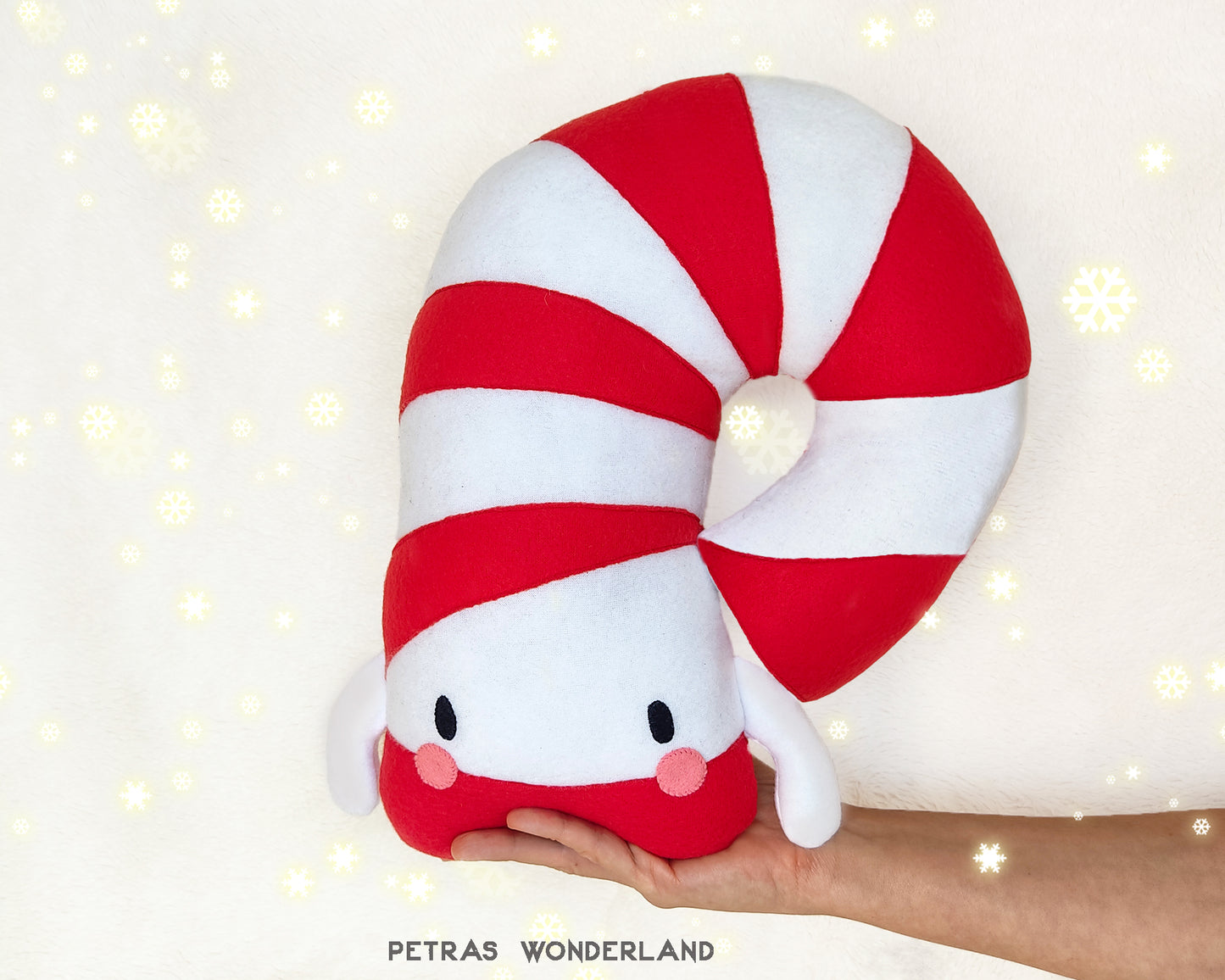 Christmas set of 2 patterns: Candy Stick Pillow and Snowman Toy - PDF toy sewing patterns and tutorials 04