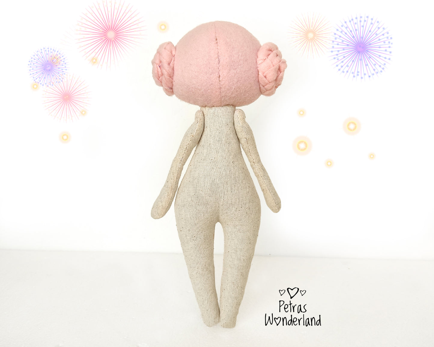 Doll Body 10 inch with hair - PDF sewing pattern and tutorial 09