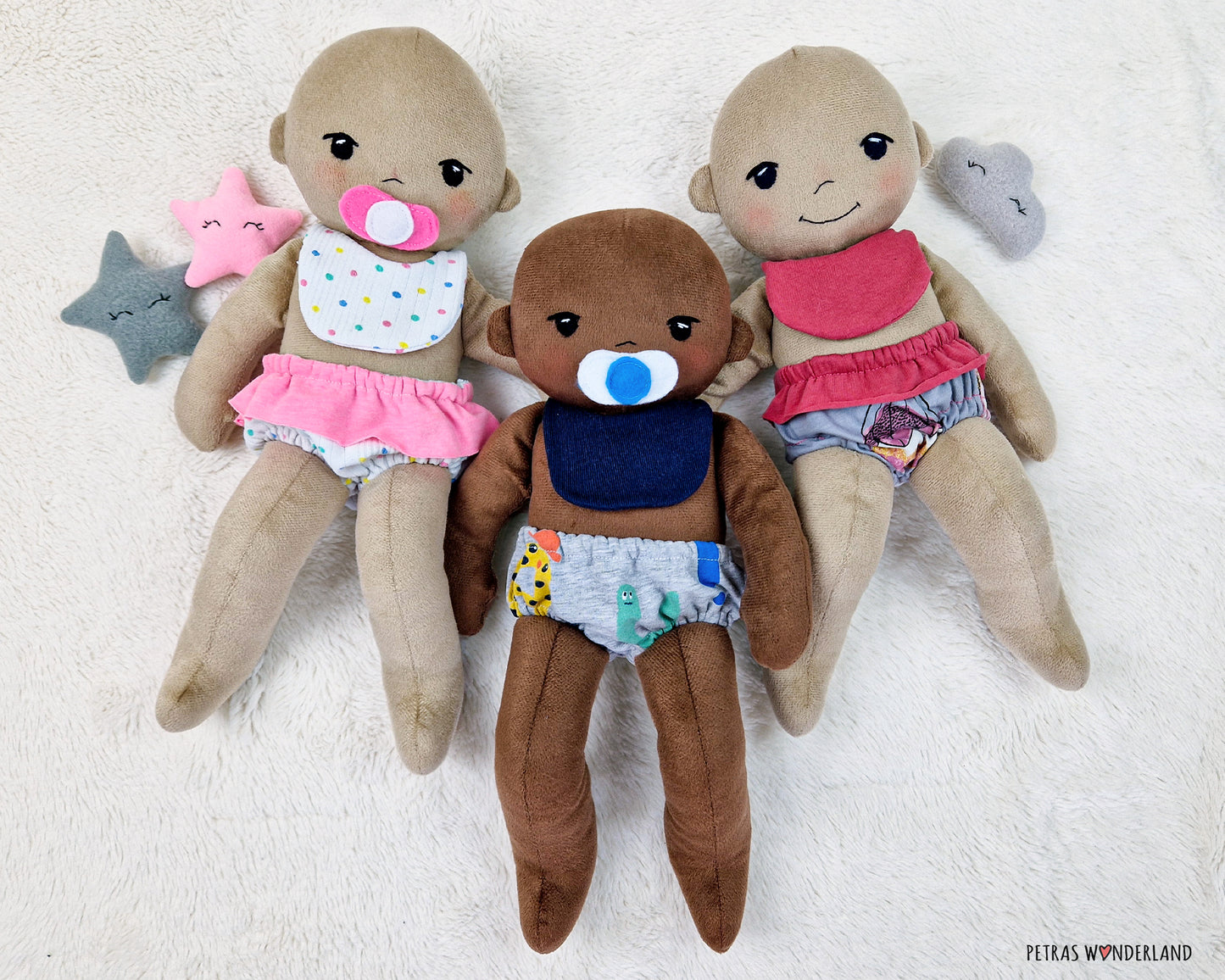 Baby Doll 15 inch - sewing step by step pattern and tutorial for doll and accessories