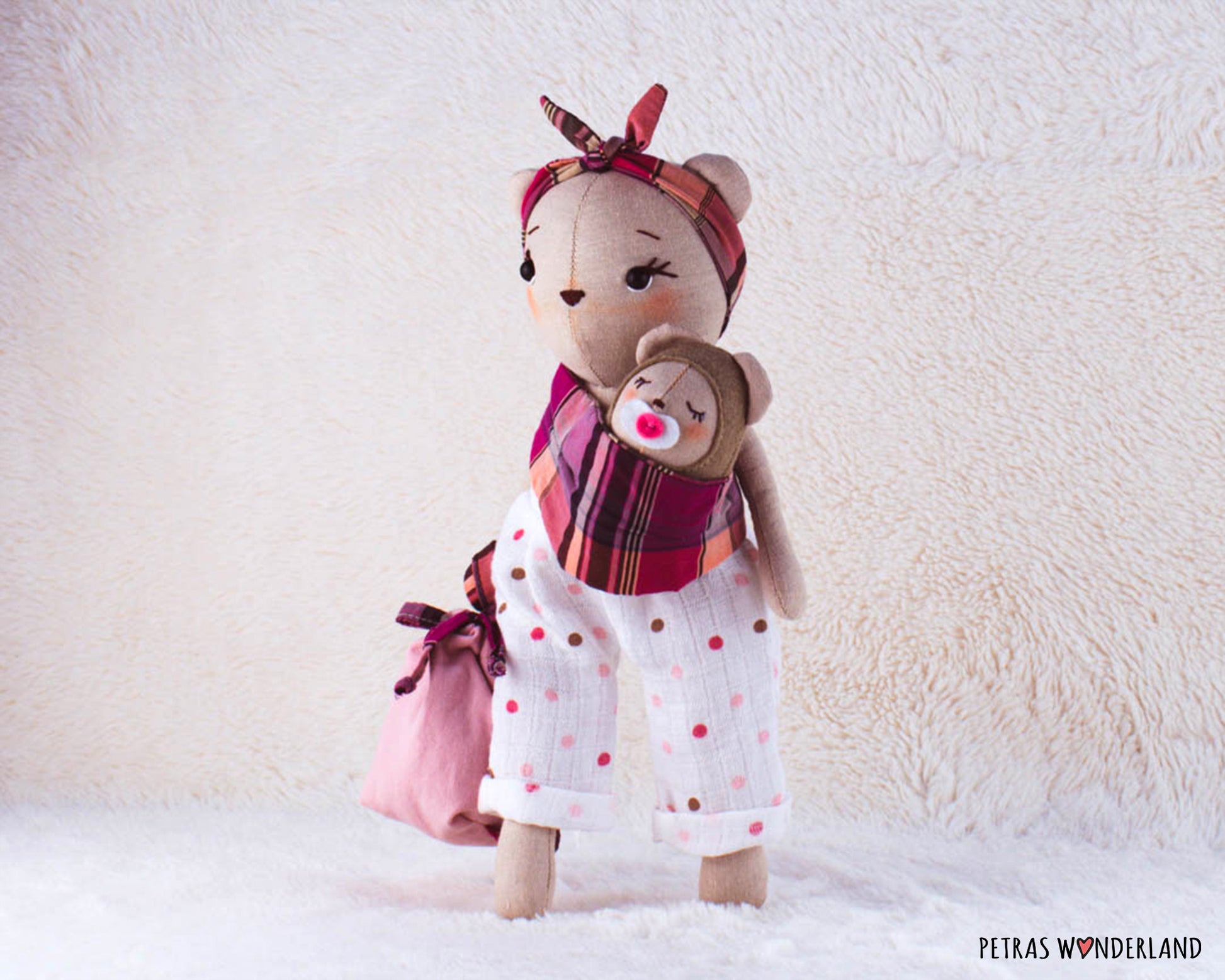 Bear Mom and Baby - PDF sewing pattern and tutorial