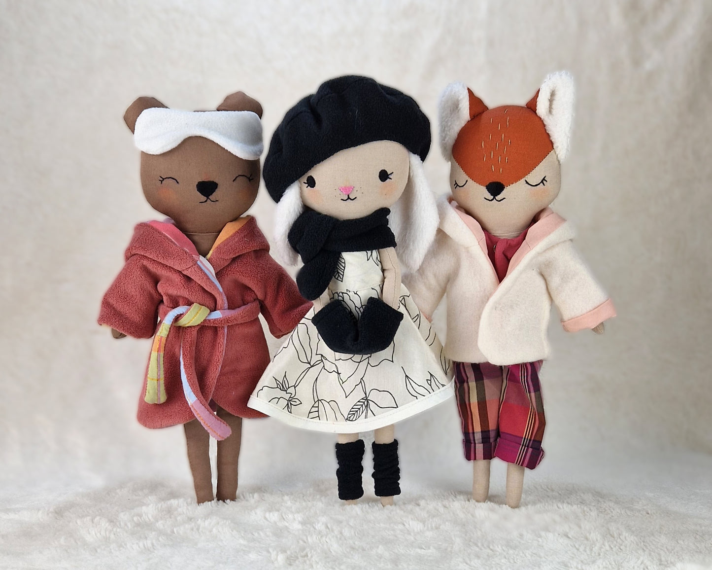 Set of clothes for Forest doll body - PDF sewing pattern and tutorial