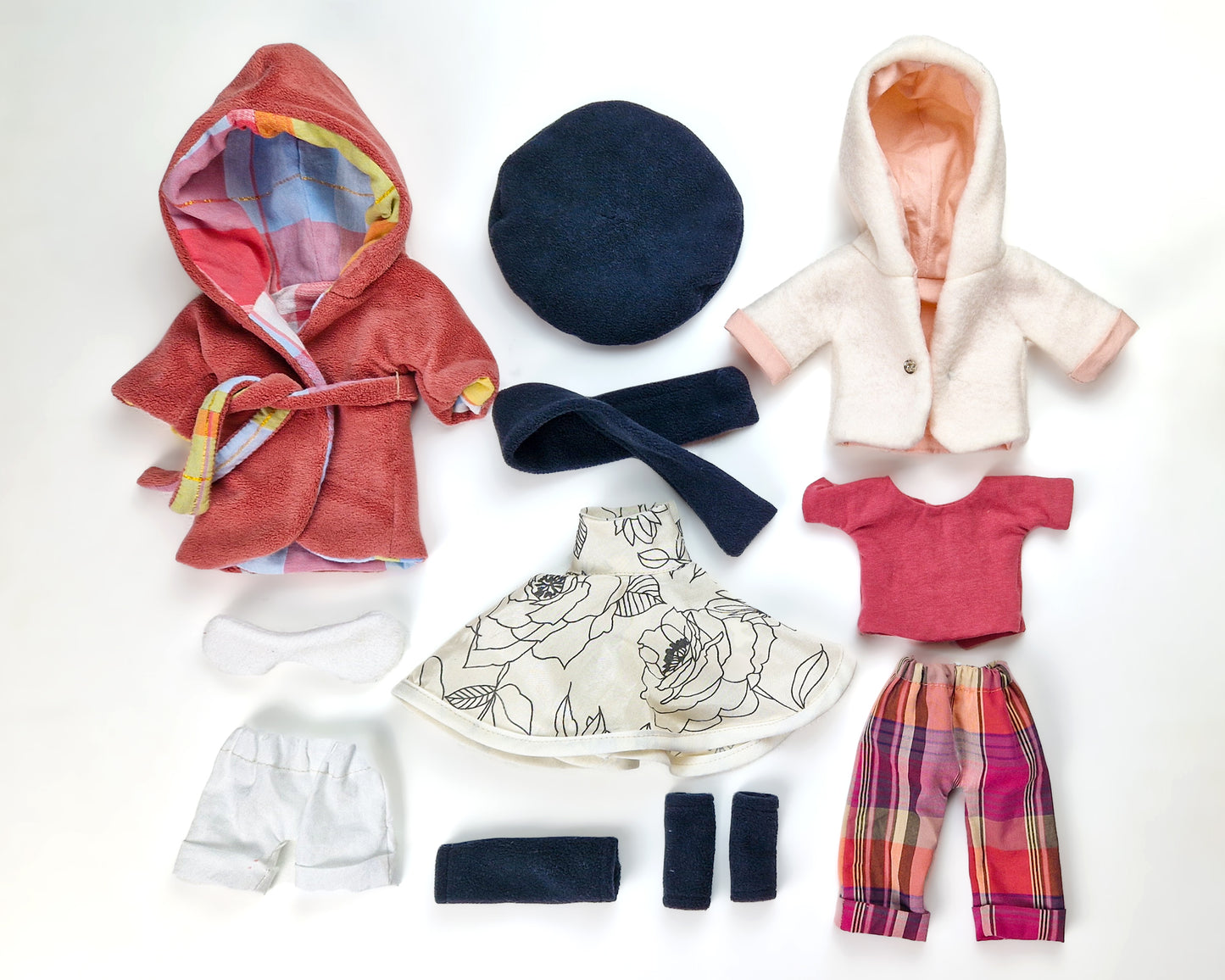 Set of clothes for Forest doll body - PDF sewing pattern and tutorial