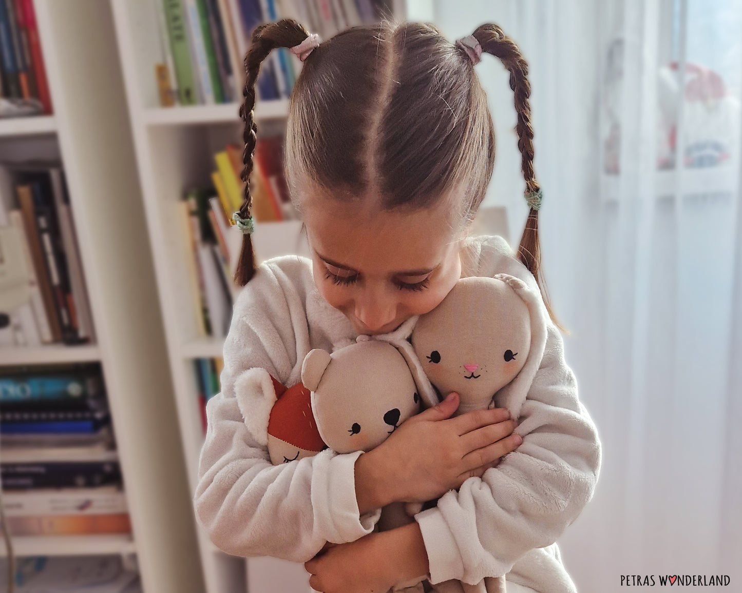 Faces for Forest doll body Bear, Bunny, and Fox - PDF sewing pattern and tutorial