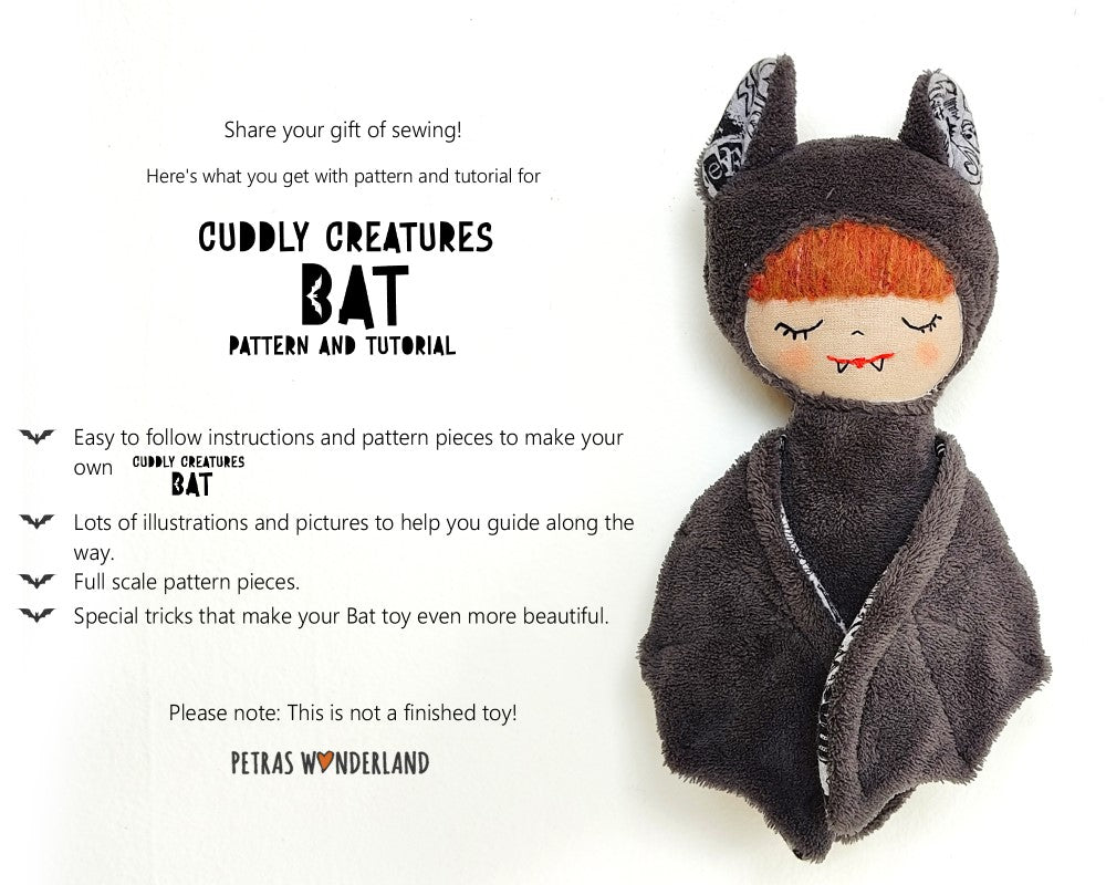 PetrasWonderland - Cuddly creatures Bat- pattern and tutorial 06