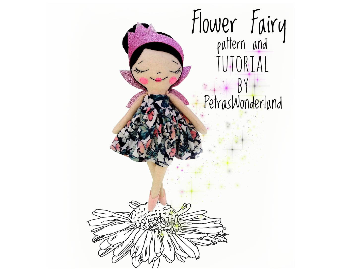 Flower Fairy - PDF sewing pattern and tutorial Petras Wonderland Flower Fairy - PDF sewing pattern and tutorial Petras Wonderland