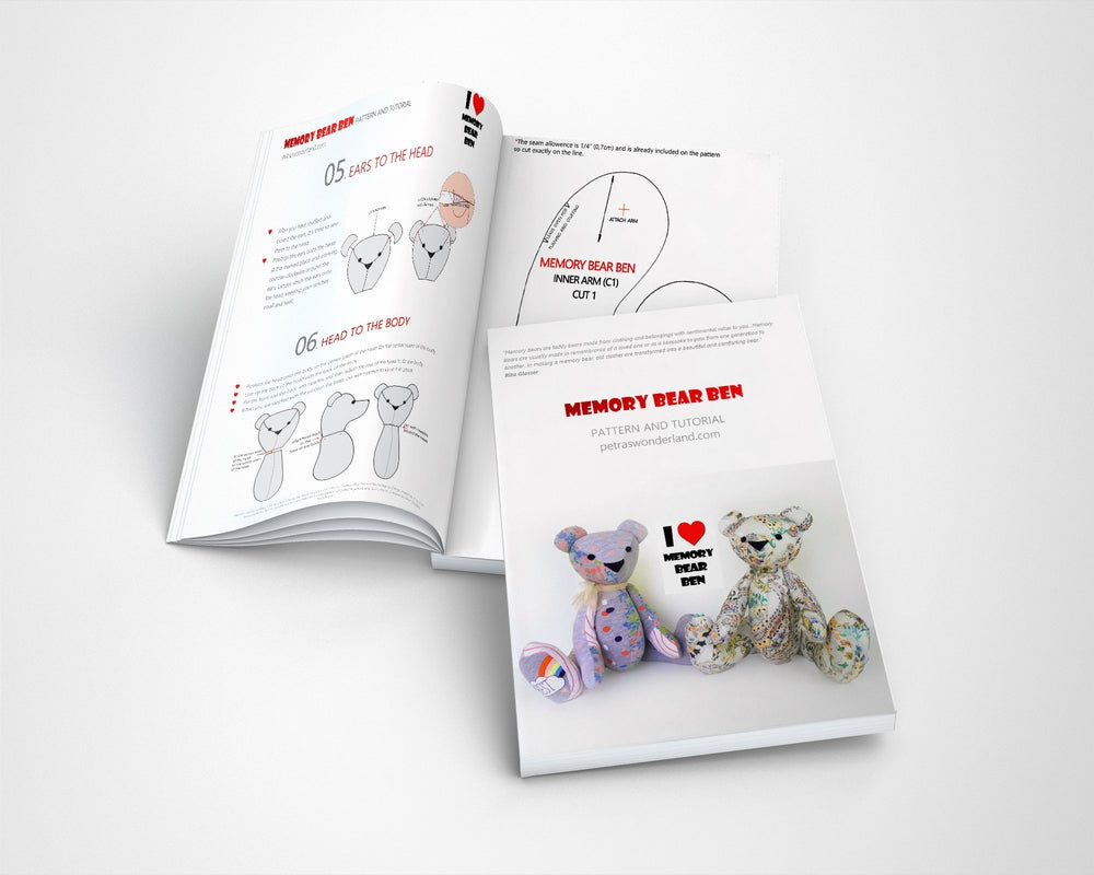 Memory Bear Ben - PDF doll sewing pattern and tutorial 09