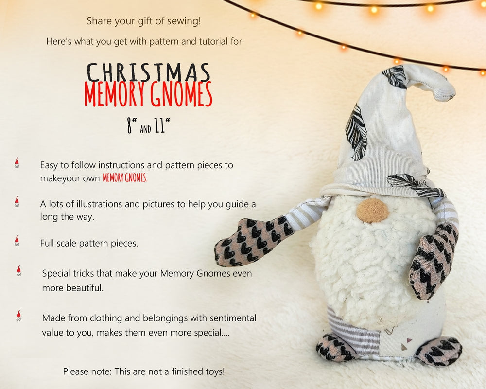 Christmas Memory Gnomes - PDF toy sewing patterns and tutorials 09