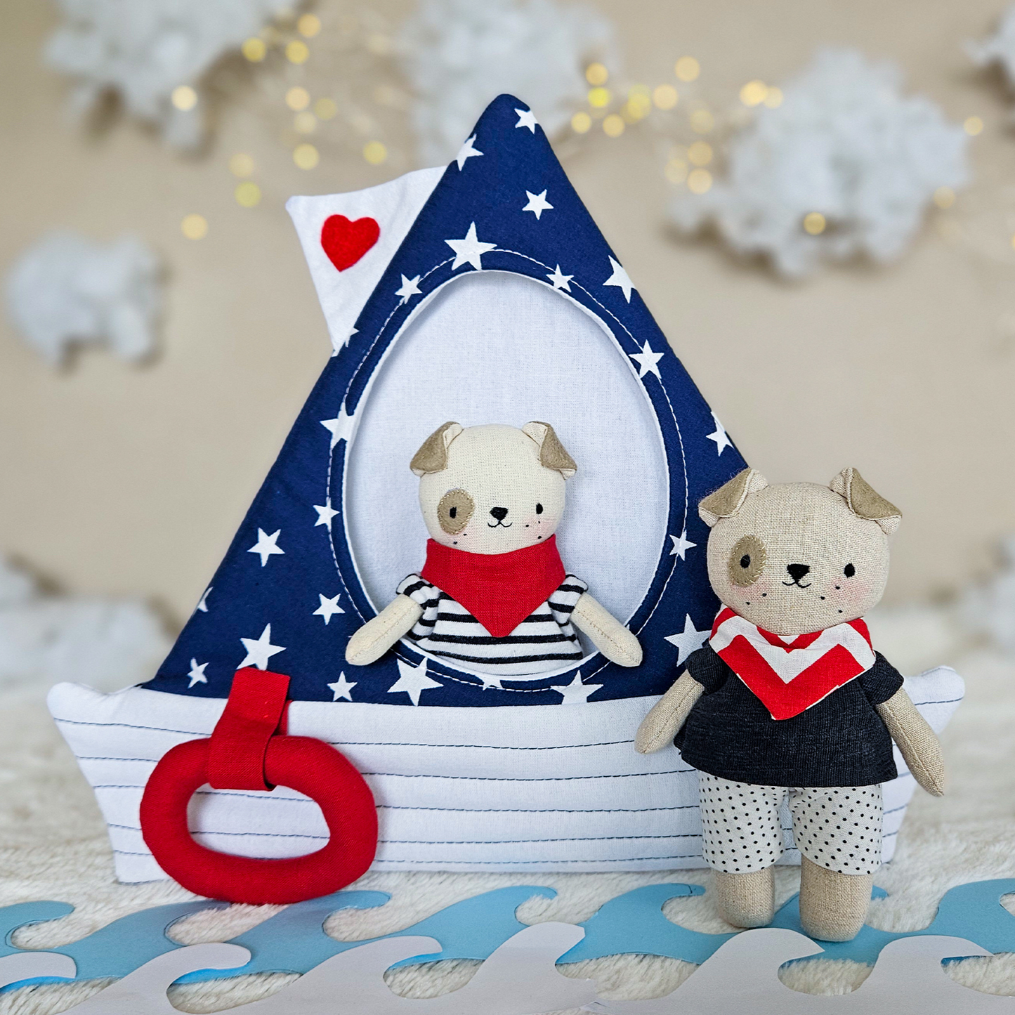 Mini Dog Doll and Sailing Boat - PDF sewing pattern and tutorial