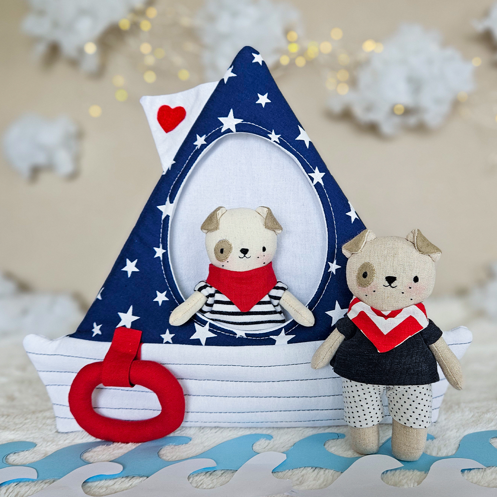 Mini Dog Doll and Sailing Boat - PDF sewing pattern and tutorial