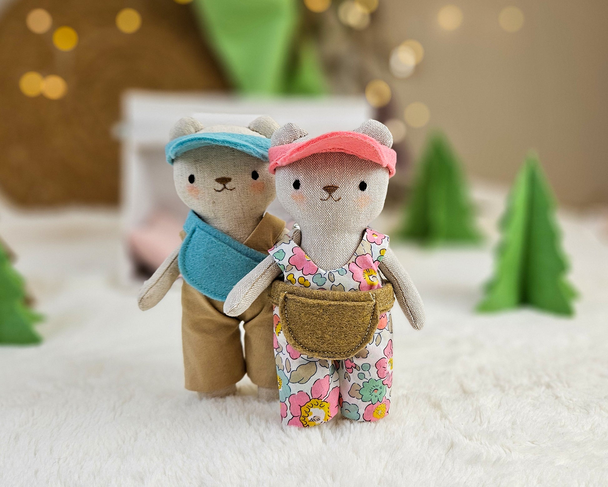 Mini Bear Doll - PDF sewing pattern and tutorial