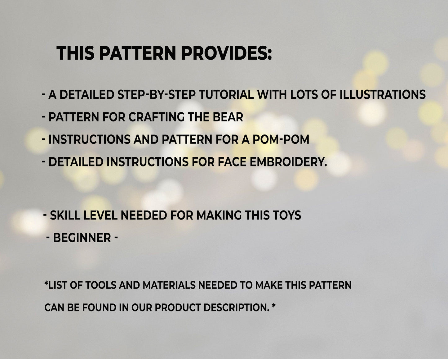 Cuddly Teddy - PDF sewing pattern and tutorial