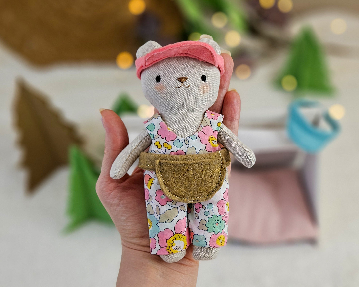 Mini Bear Doll - PDF sewing pattern and tutorial