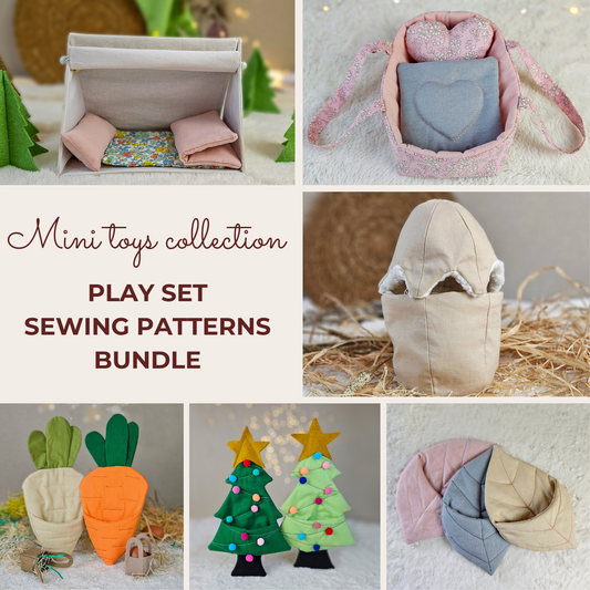Mini Toys Play Set Bundle PDF sewing pattern and tutorial
