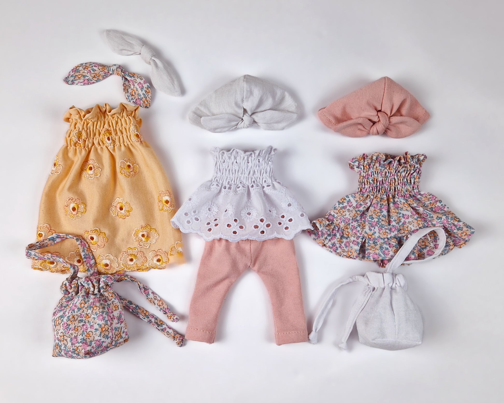 Clothes and accessories from Bunny, Mom and Baby collections - sewing patterns and tutorials