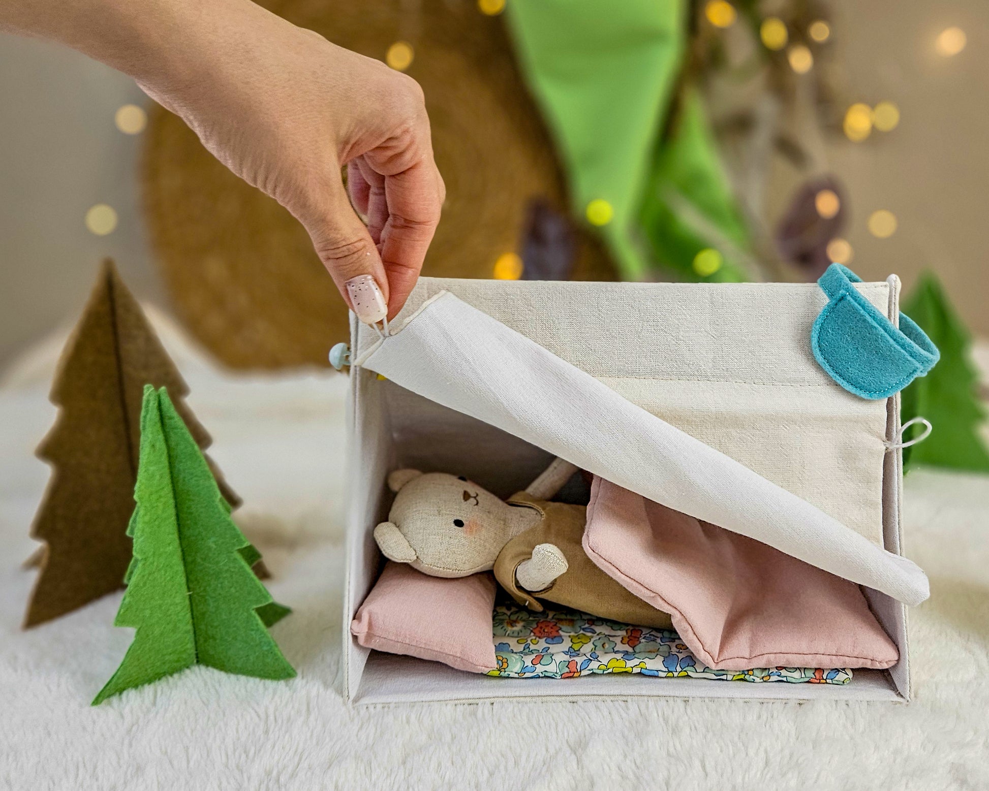doll tent diy Mini doll Camping set