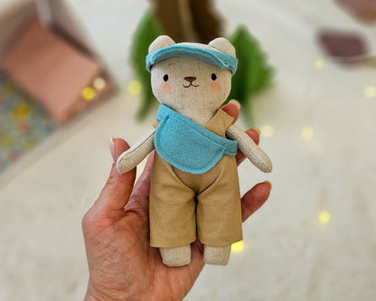 Mini Bear Doll - PDF sewing pattern and tutorial