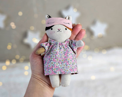 Mini Cat Doll - PDF sewing pattern and tutorial