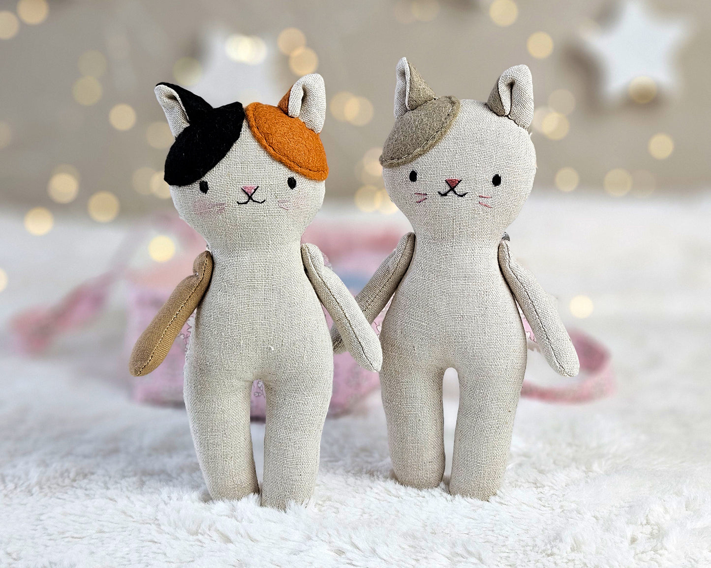 Mini Cat Doll - PDF sewing pattern and tutorial