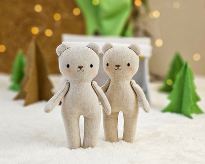 Mini Bear Doll - PDF sewing pattern and tutorial