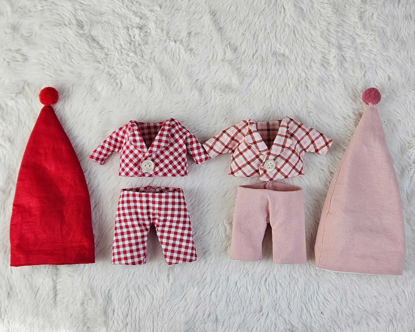 Mini Deer Doll in Pajamas and Santa Hat - PDF sewing pattern and tutorial