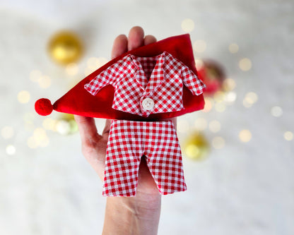 Mini Deer Doll in a Christmas Tree sleeping bag - PDF sewing pattern and tutorial