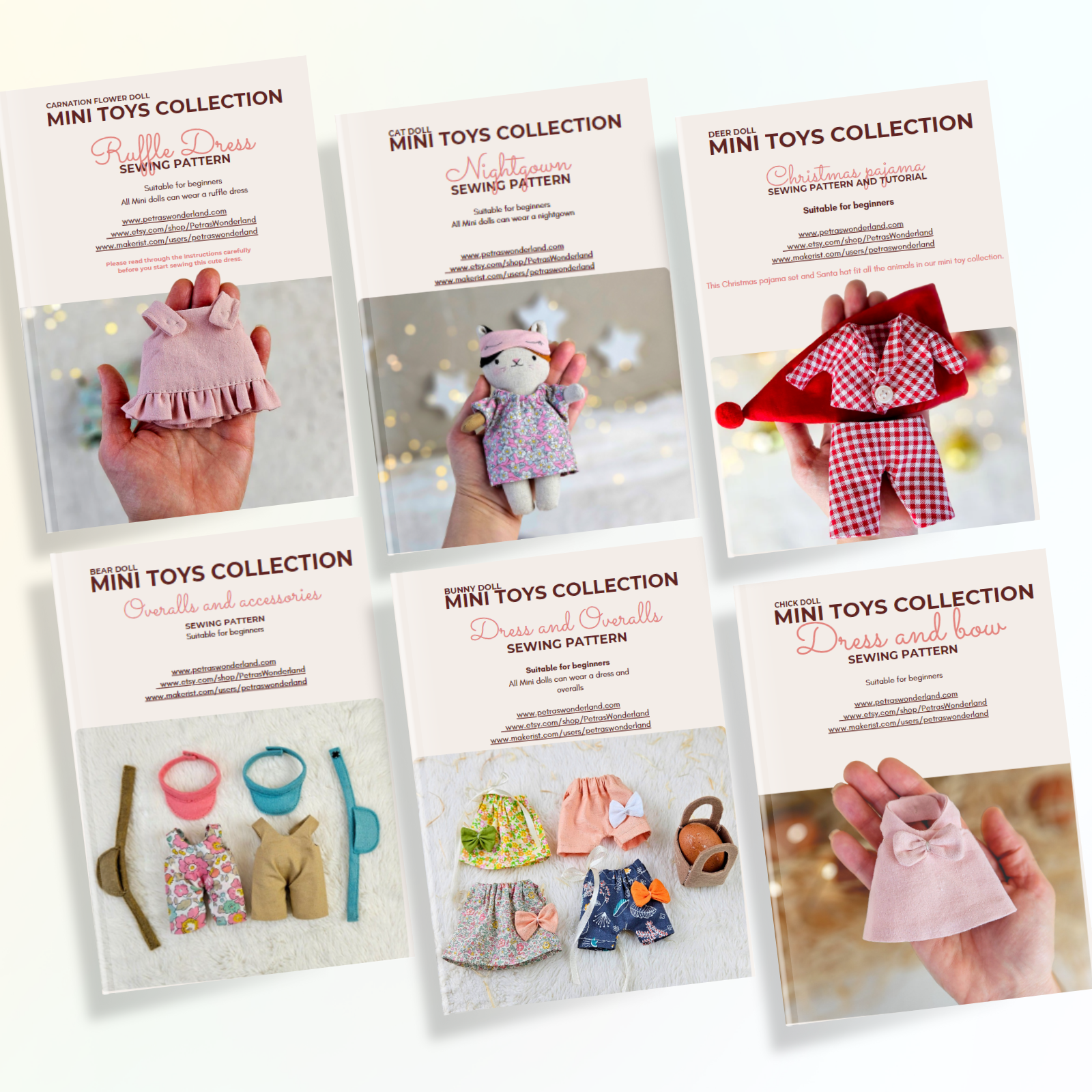 Mini toys Big Wardrobe Bundle PDF sewing pattern and tutorial