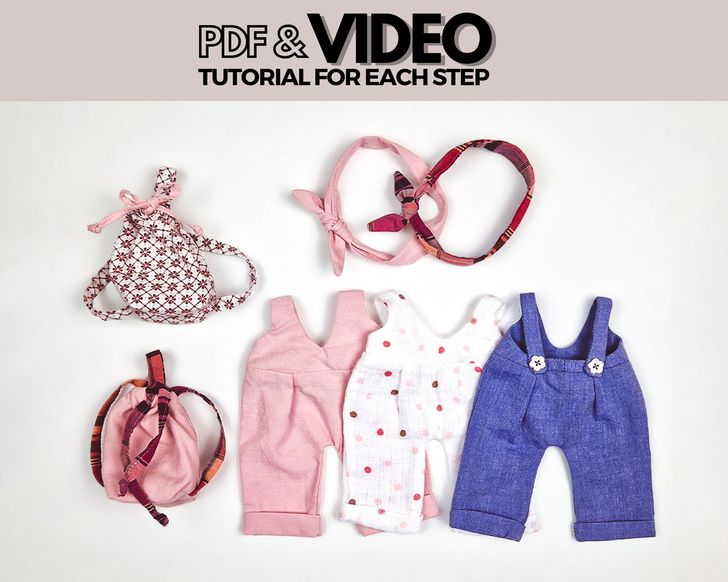 Clothes and accessories from Bear, Mom and Baby collections