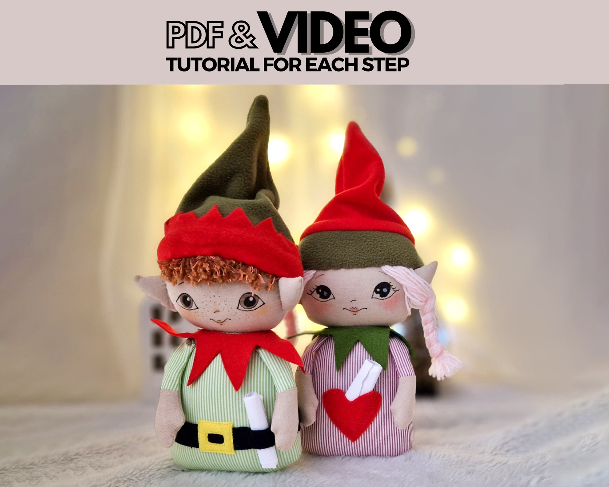 Christmas Elves - PDF sewing pattern and tutorial – Petras Wonderland