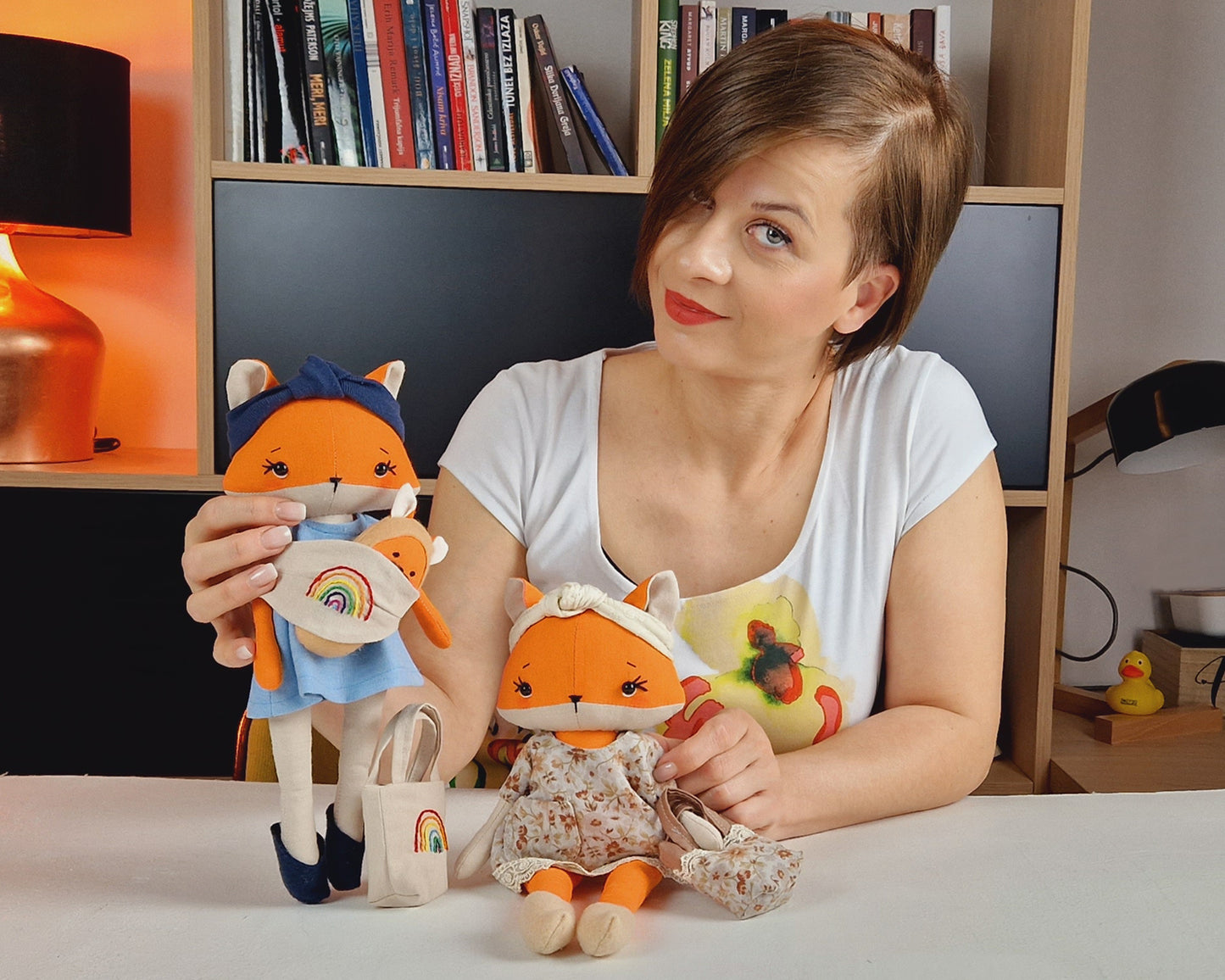 Fox Mom and Baby - sewing pattern and tutorial