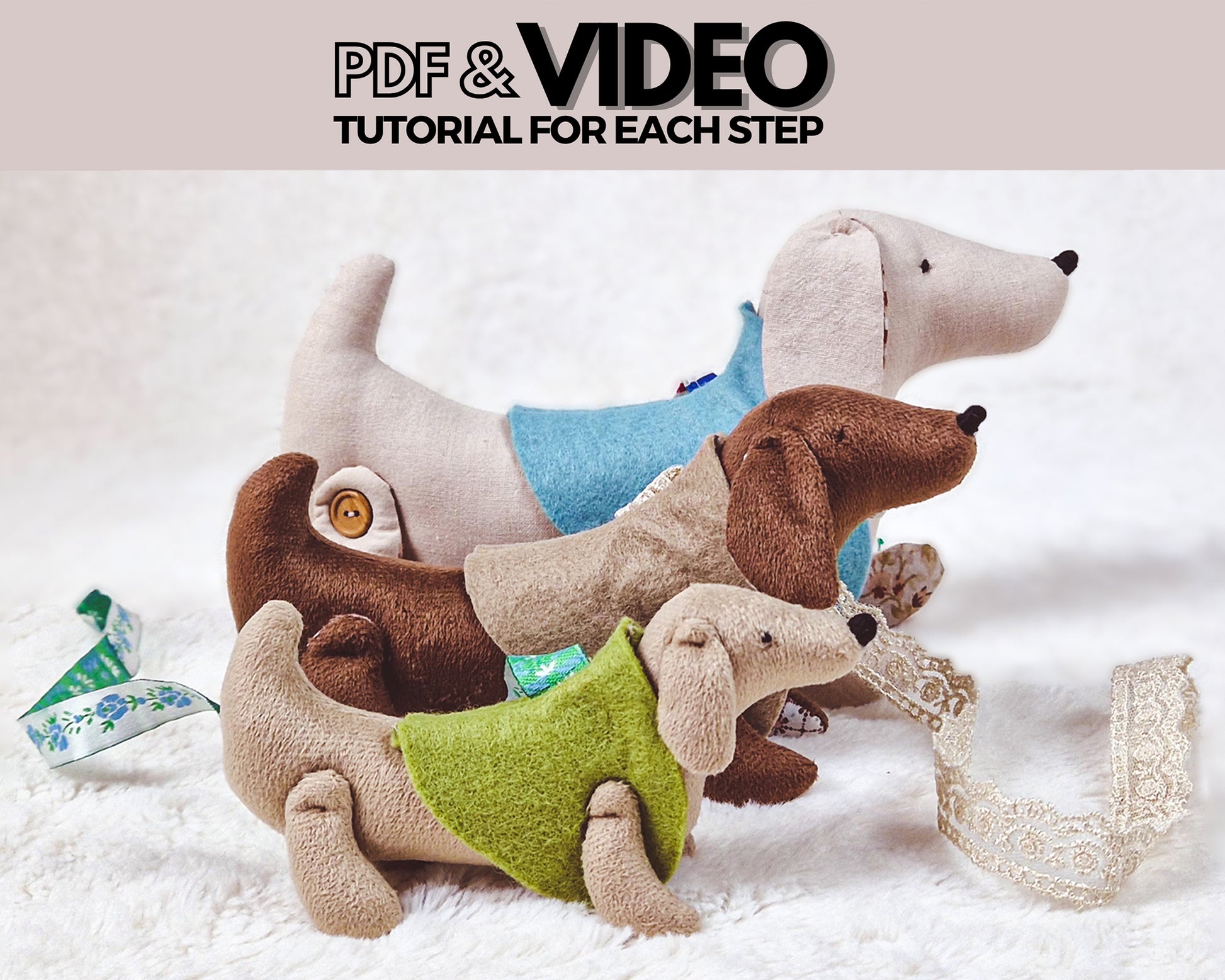 DIY Animal pets Dachshund dog - PDF sewing pattern and tutorial – Petras Wonderland diy-animal-pets-dachshund-dog-pdf-sewing-pattern-and-tutorial-petras-wonderland