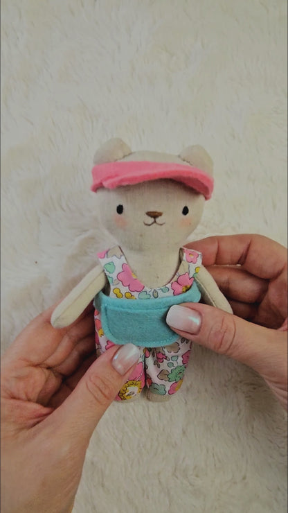 Mini Bear Doll - PDF sewing pattern and tutorial