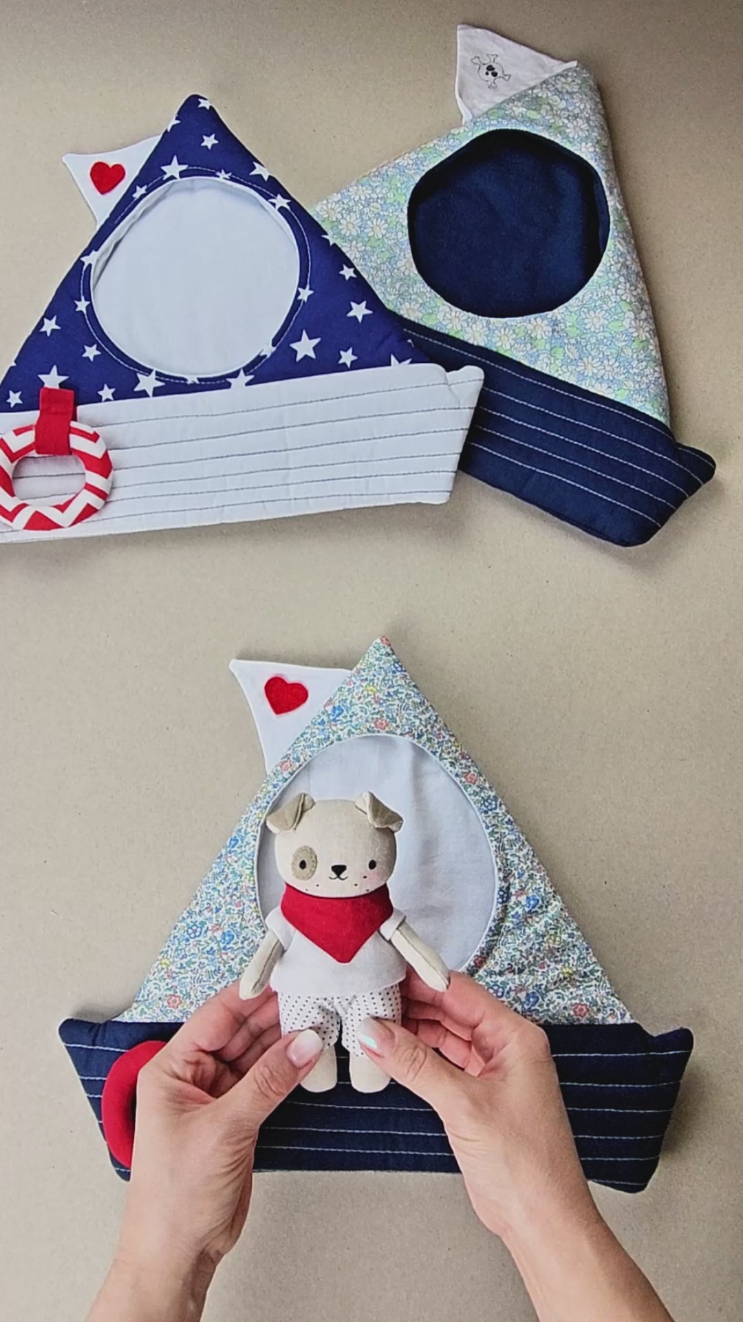 Mini Dog Doll and Sailing Boat - PDF sewing pattern and tutorial